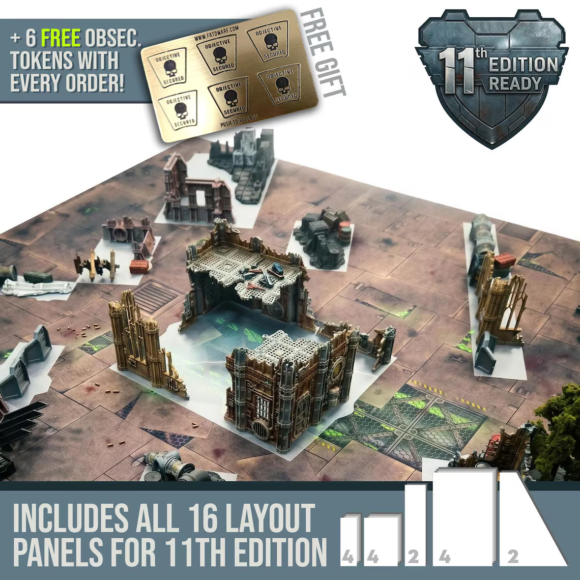 11th Edition Wargaming Terrain Footprints