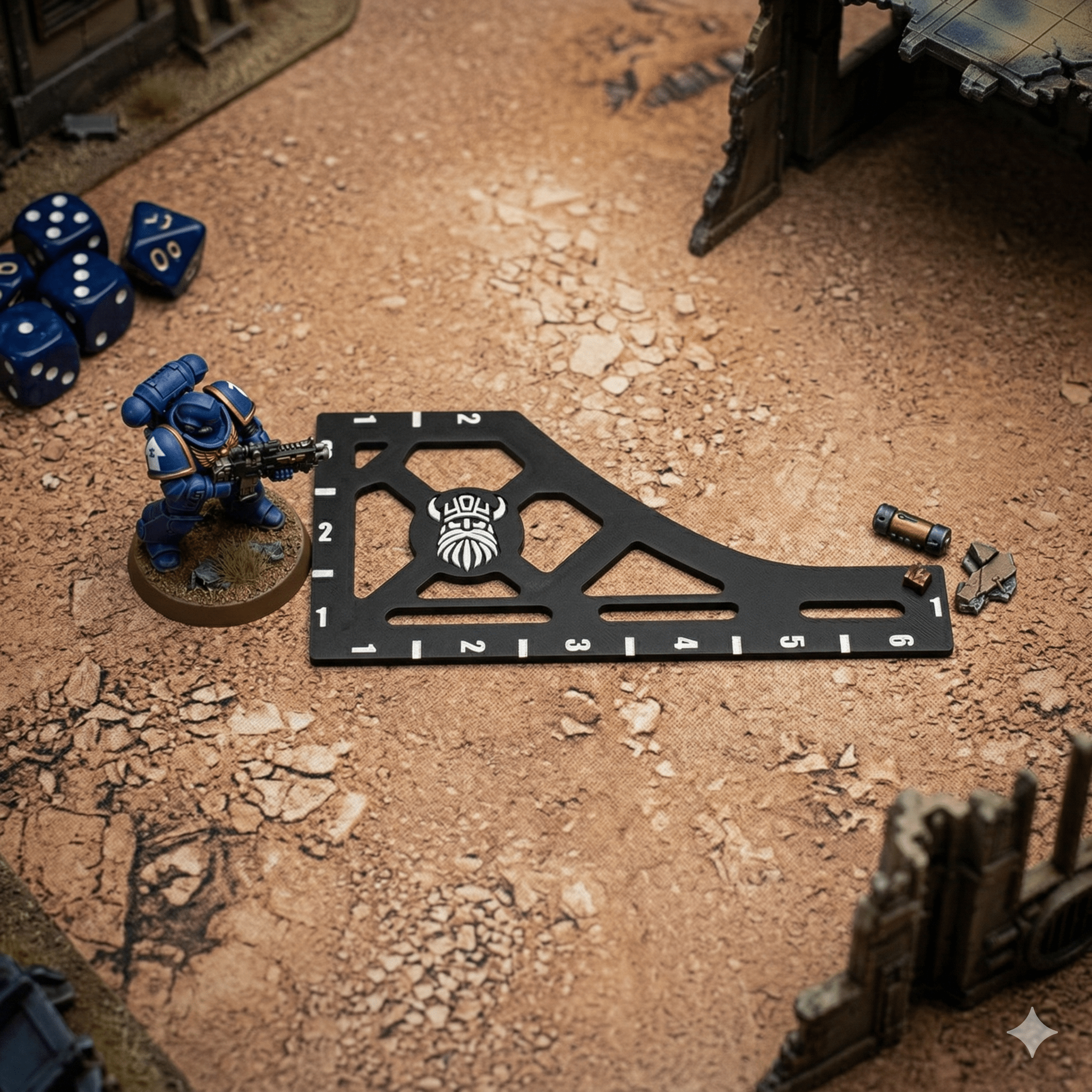 6 Inch Tactical Gauge Movement Range Ruler - Fat Dwarf