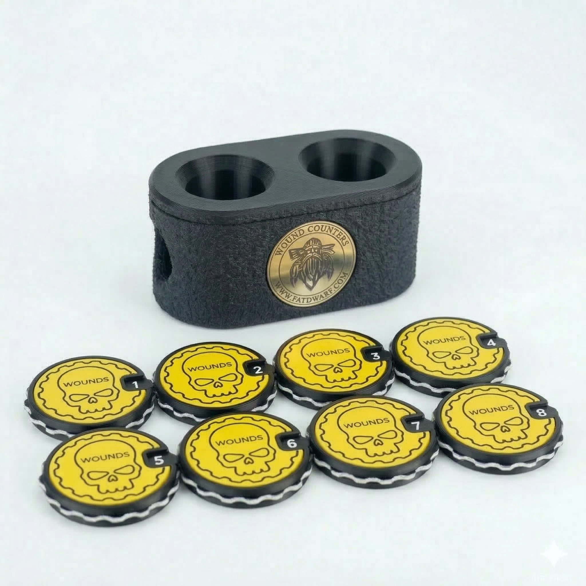 Tabletop Wound Tracker Set – x8 16 Wounds Counters