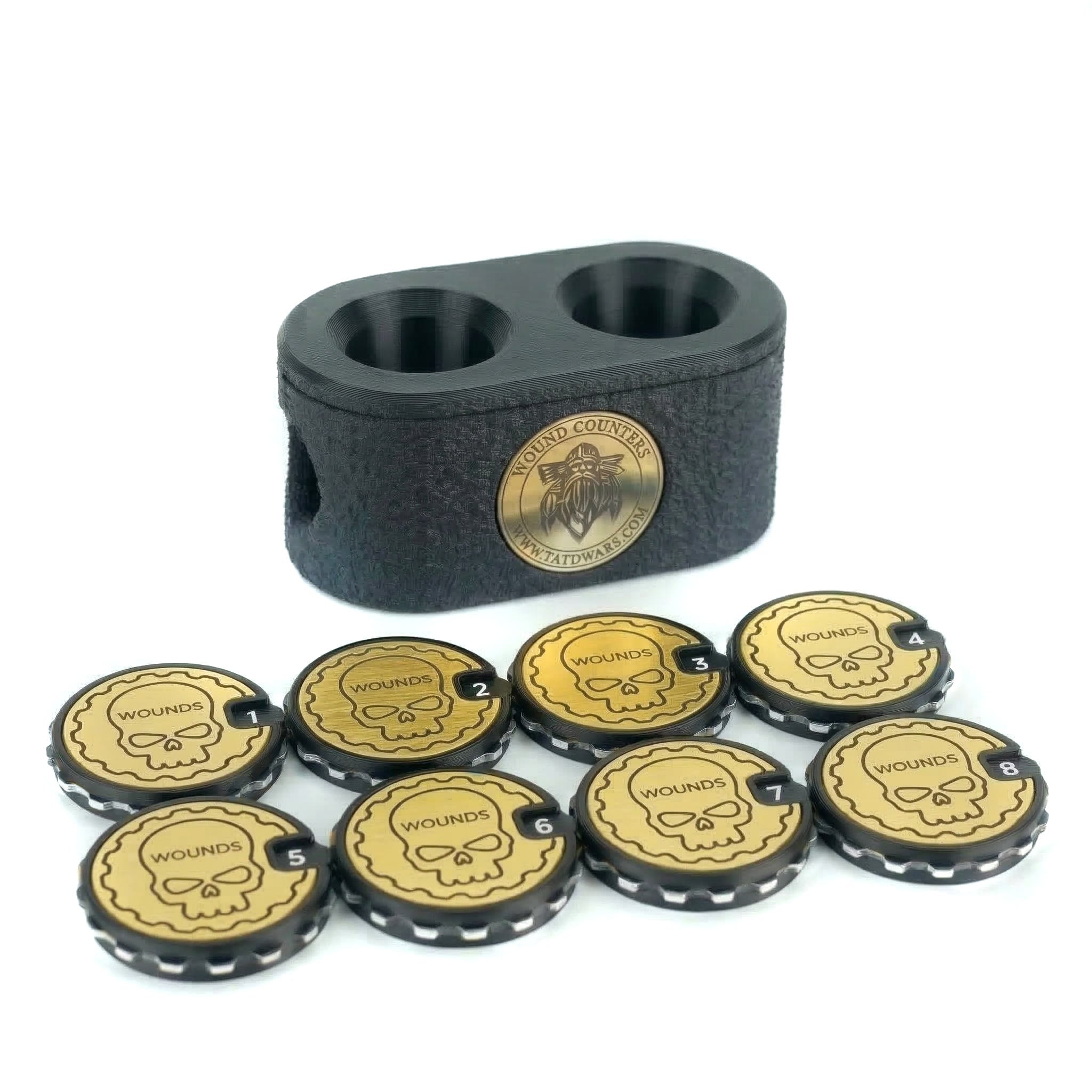 Tabletop Wound Tracker Set – x8 16 Wounds Counters