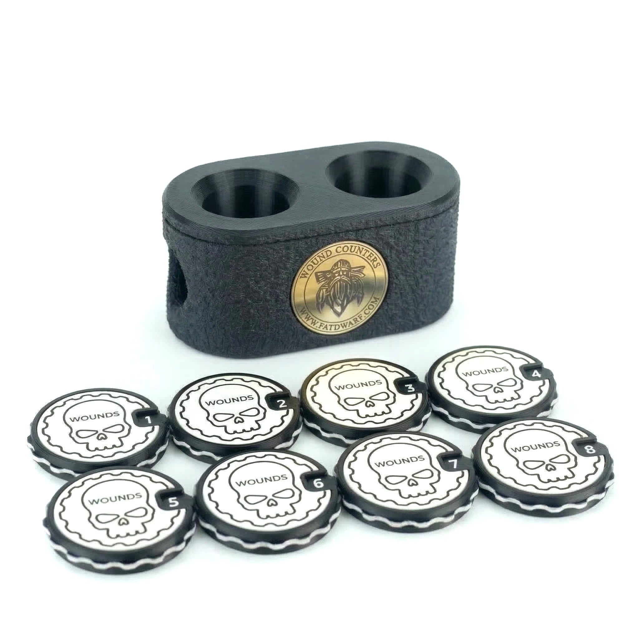 Tabletop Wound Tracker Set – x8 16 Wounds Counters