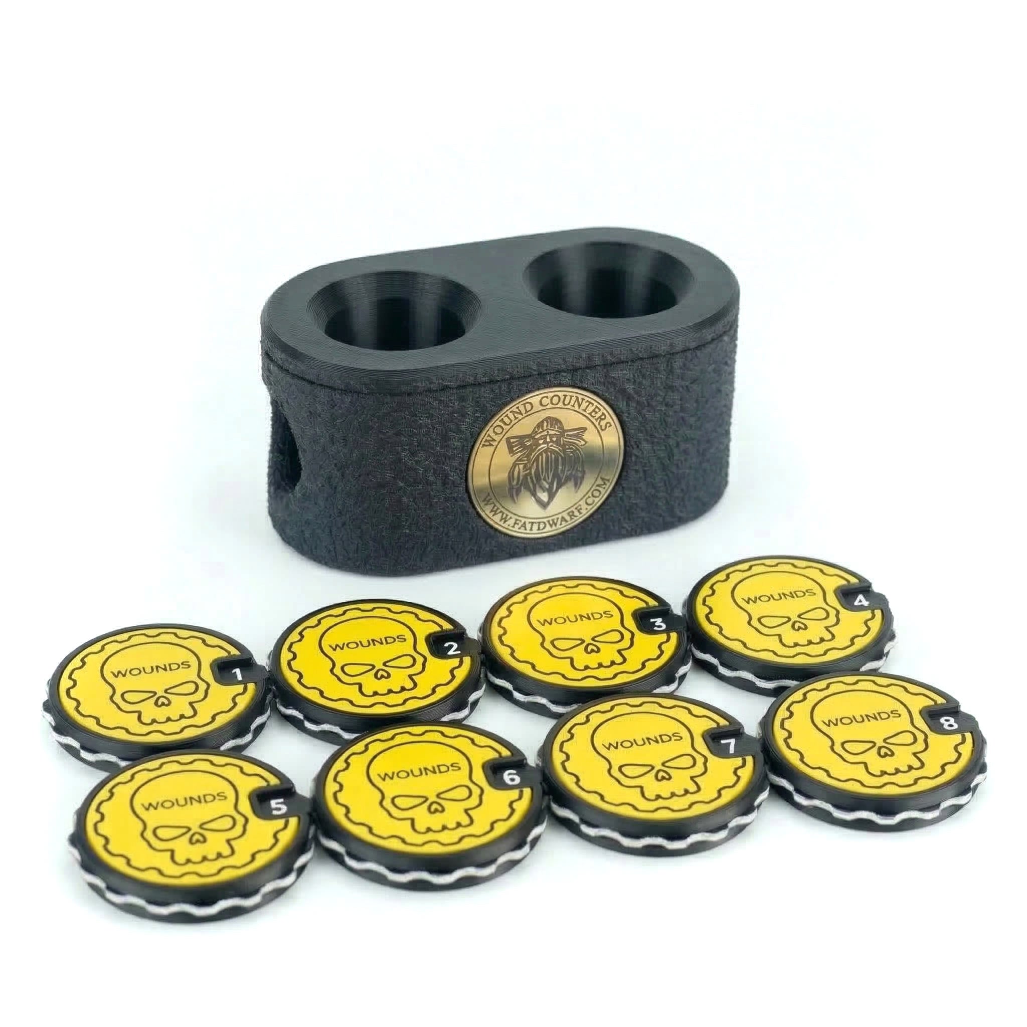 Tabletop Wound Tracker Set – x8 16 Wounds Counters